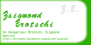 zsigmond brotschi business card